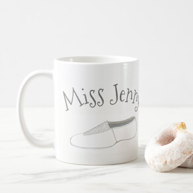Personlig Dance Teacher Acro Gymnastics Shoe Kaffemugg (Med munk)