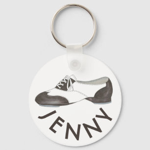 Personlig Dance Teacher Gift Tap Oxford Shoe Nyckelring