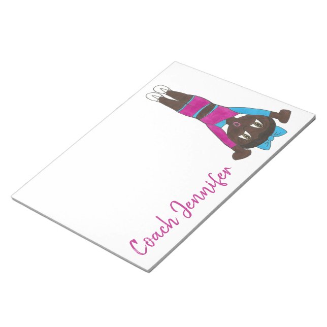 Personlig Dance Teacher Gymnastics Acro Anteckningsblock (Vinklad)