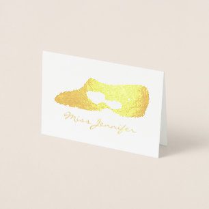 Personlig Dance Teacher Modern Lyrical Shoe Folierat Kort