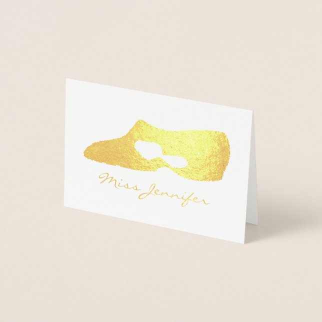 Personlig Dance Teacher Modern Lyrical Shoe Folierat Kort (Framsida)