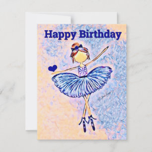 Personlig dancer Birthday Card ballerina