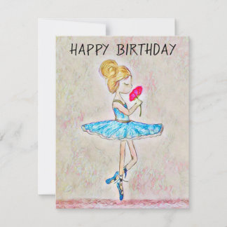 Personlig dancer Birthday Card ballerina