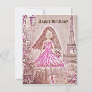 Personlig dancer Birthday Card ballerina