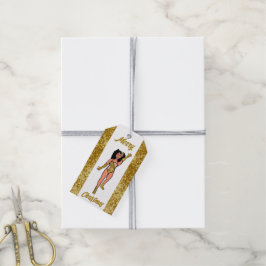 Personlig Dancer Gift Märkre Guld B Presentetikett