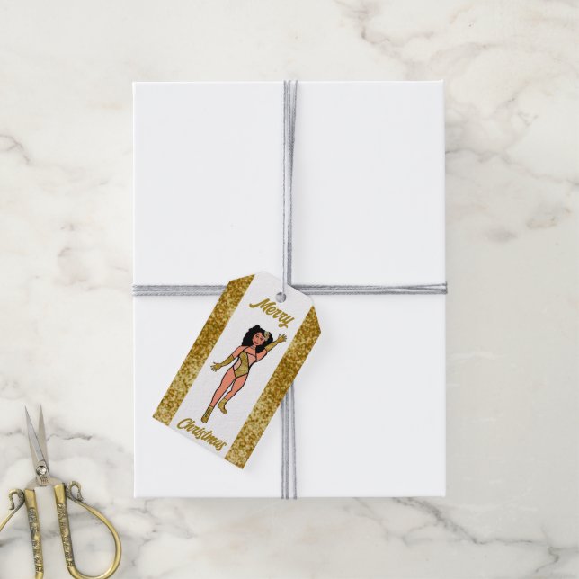 Personlig Dancer Gift Märkre Guld B Presentetikett (Med Snöre)