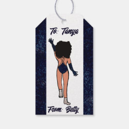 Personlig Dancer Gift Märkre Indigo B Presentetikett
