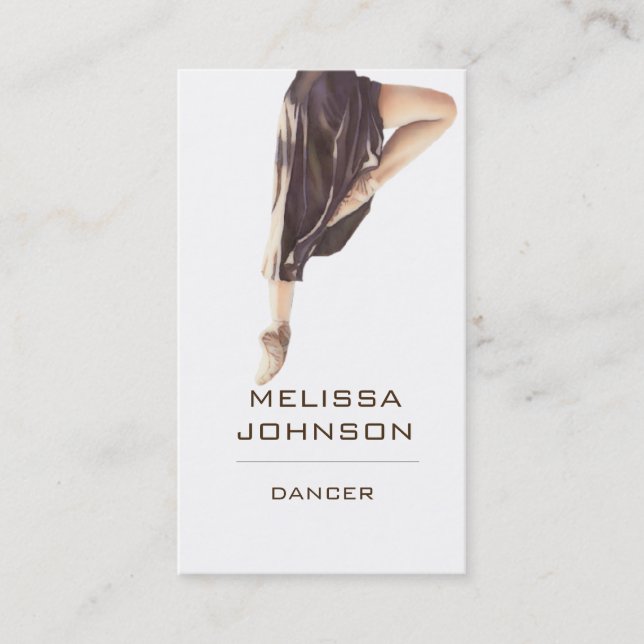Personlig Dancer Modern Business Cart Visitkort (Framsida)