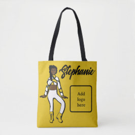 Personlig Dancer Tote (Lemon White) Tygkasse
