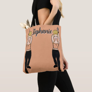 Personlig Dancer Tote (persikor) Tygkasse