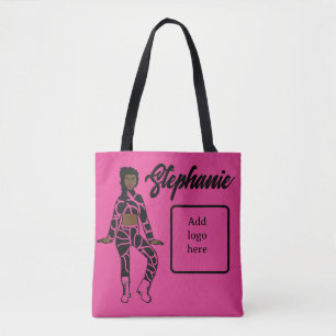 Personlig Dancer Tote (Rosa Black) Tygkasse