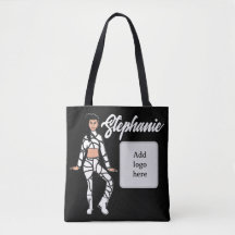 Personlig Dancer Tote (Svartvit 2)