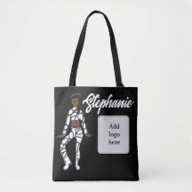 Personlig Dancer Tote (Svartvit)
