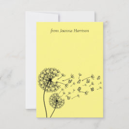 Personlig Dandelion Clock with Butterflies Tack Kort