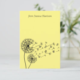Personlig Dandelion Clock with Butterflies Tack Kort