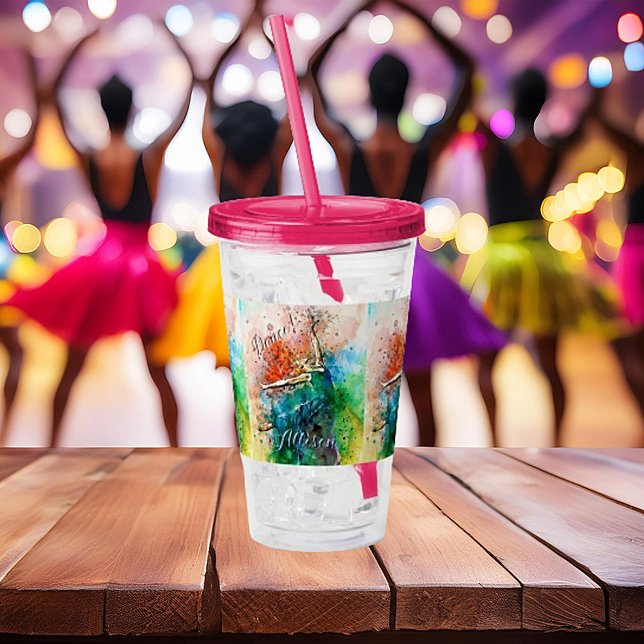 Personlig dansare Akryl Tumbler Take Away Mugg (Skapare uppladdad)