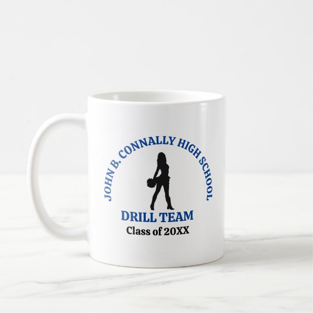 Personlig dansare för Blue High School Drill Team Kaffemugg (Vänster)