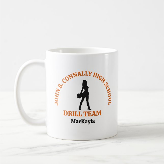 Personlig dansare för Orange High School Drill Tea Kaffemugg (Vänster)