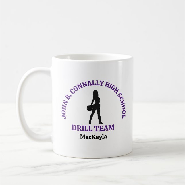 Personlig dansare för Purple High School Drill Tea Kaffemugg (Vänster)