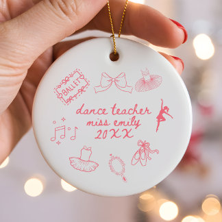 Personlig danslärare ornament | Balett Teach
