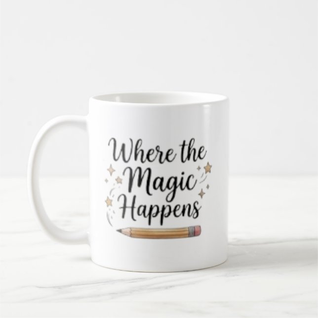 Personlig Där Magin Händer Kaffemugg (Vänster)