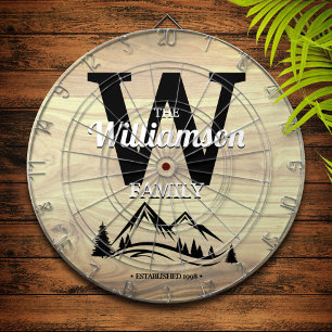 Personlig Dart Board of Mountain Home Family Namn Darttavla