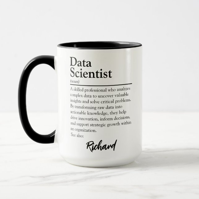 Personlig datavetaredefinition mugg (Vänster)