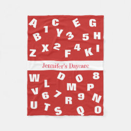 Personlig Daycare Alphabet Fleecefilt