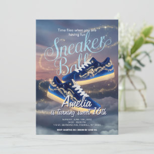 Personlig Dazzling Sneaker Boll Birthday Starry Inbjudningar