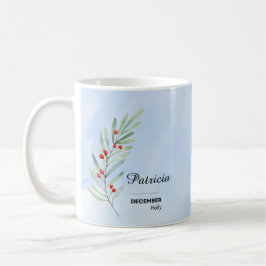 Personlig December Flower Mugg