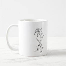 Personlig December Narcissus Birth Flower Gift Kaffemugg