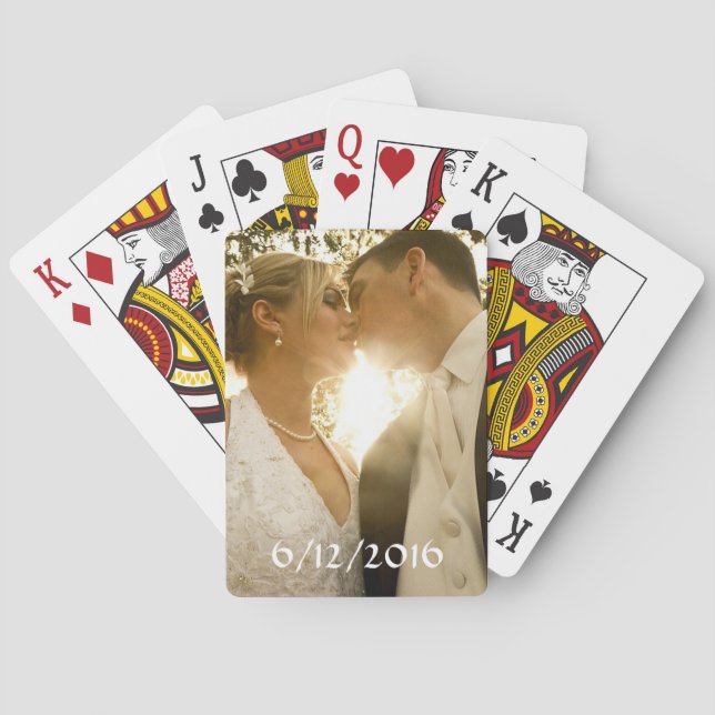 Personlig Deck of card Bröllop Photo Casinokort (Baksidan)