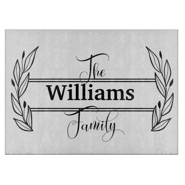 Personlig Decorative Family Namn Monogram (Framsidan)