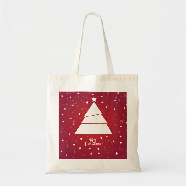Personlig Decorative God jul Swirl Tote Tygkasse (Framsidan)