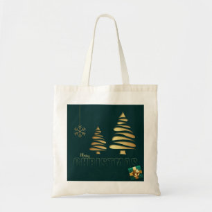 Personlig Decorative God jul Swirl Tote Tygkasse