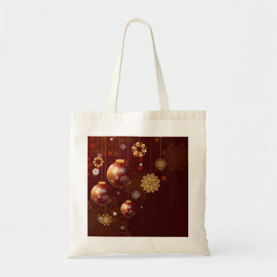 Personlig Decorative God jul Swirl Tote Tygkasse