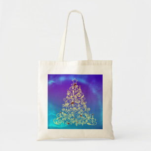 Personlig Decorative God jul Swirl Tygkasse