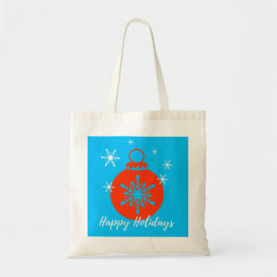 Personlig Decorative God jul Swirl Tygkasse