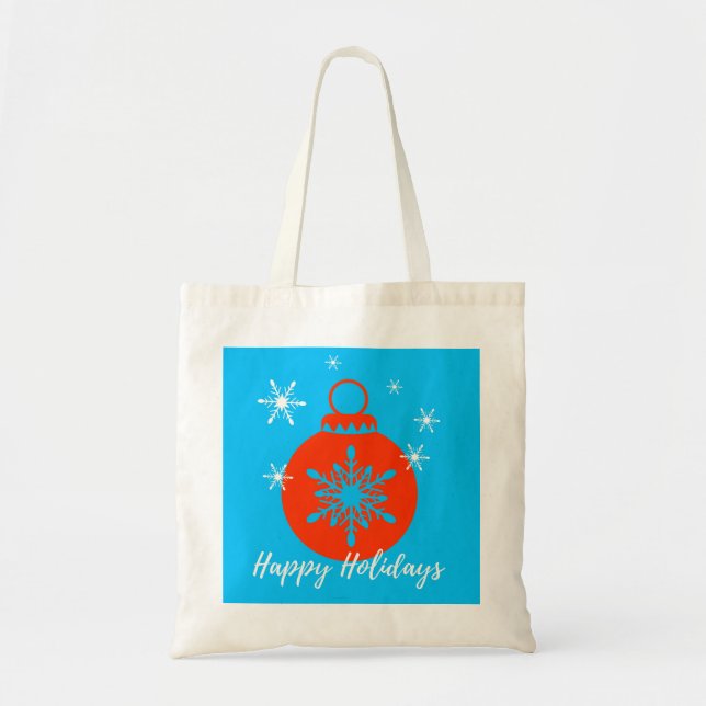 Personlig Decorative God jul Swirl Tygkasse (Framsidan)