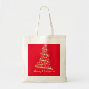 Personlig Decorative Golden Julgran Gift Tygkasse