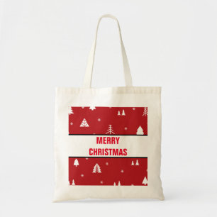 Personlig Decorative Red God jul Stars Tygkasse