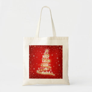 Personlig Decorative Red God jul Träd Tygkasse