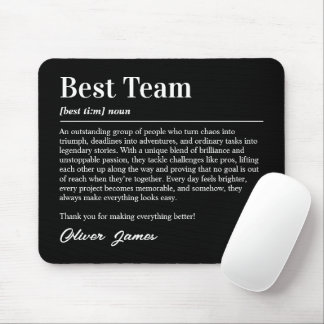 Personlig Definition Appreciation för Bästa Team Musmatta