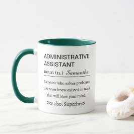 Personlig definition av administrativ assistent mugg