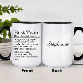 Personlig definition av bästa team mugg