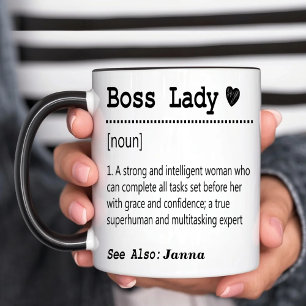 Personlig definition av boss lady mugg