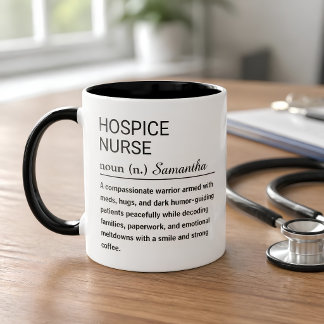 Personlig definition av hospice-sjuksköterska kaffemugg