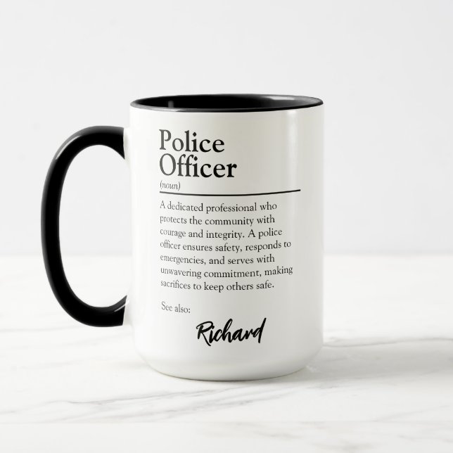 Personlig definition av polisman mugg (Vänster)