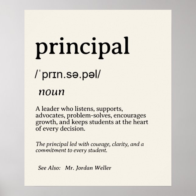 Personlig definition av rektor poster (Framsidan)