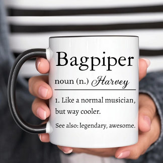 Personlig definition av säckpipare Roligt Mugg